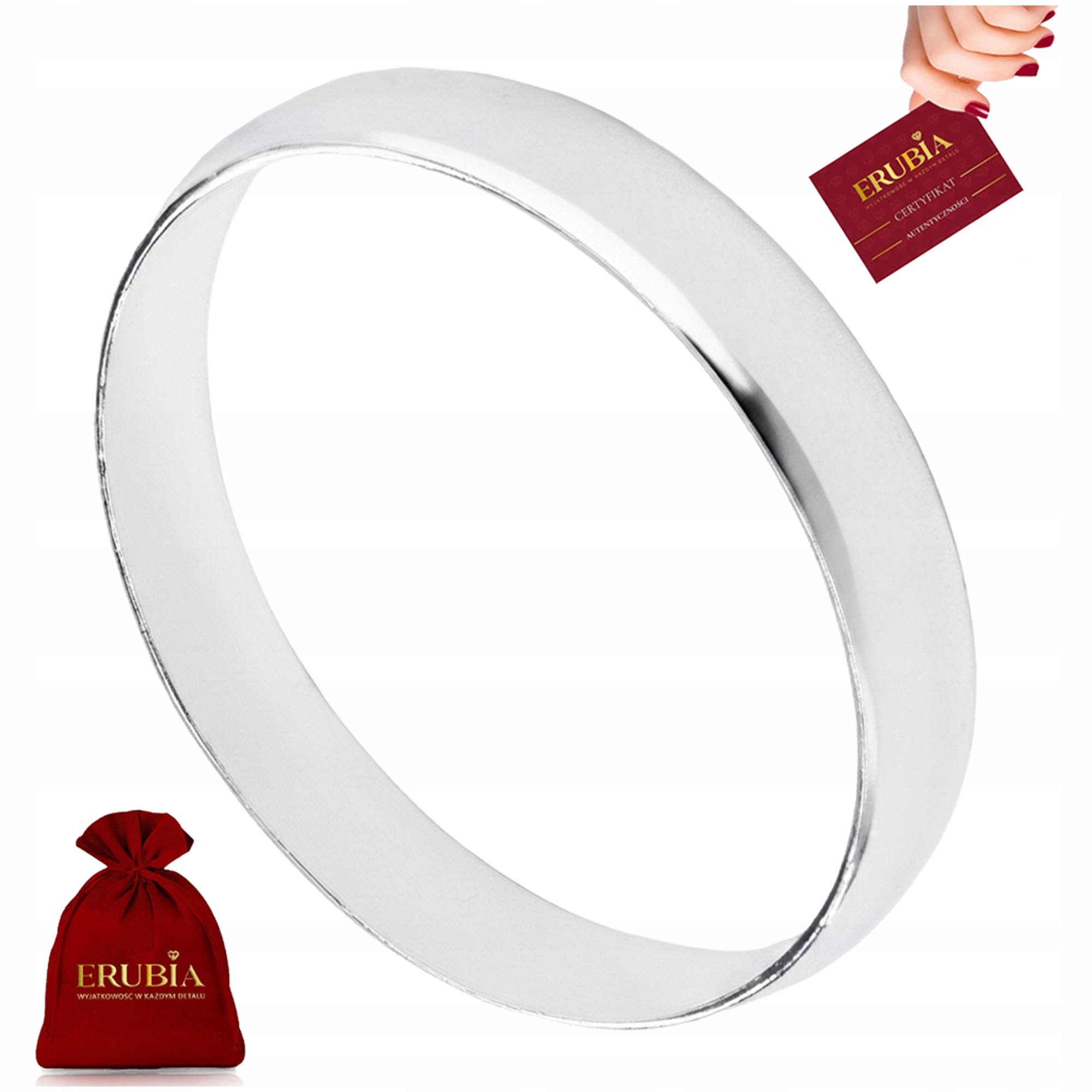 Stříbrný Leštěný Pánský Prsten Ryzosti 925, Klasický, 4 MM, Velikost 22