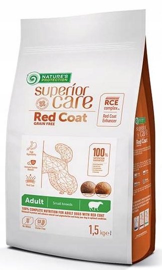 Levně Nature's Protection Superior krmivo pro psy Care Red Coat Jehněčí 1,5 kg