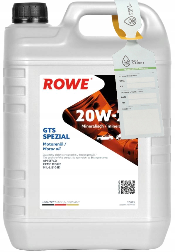 ROWE-HIGHTEC GTS SPEZIAL 20W20-5L