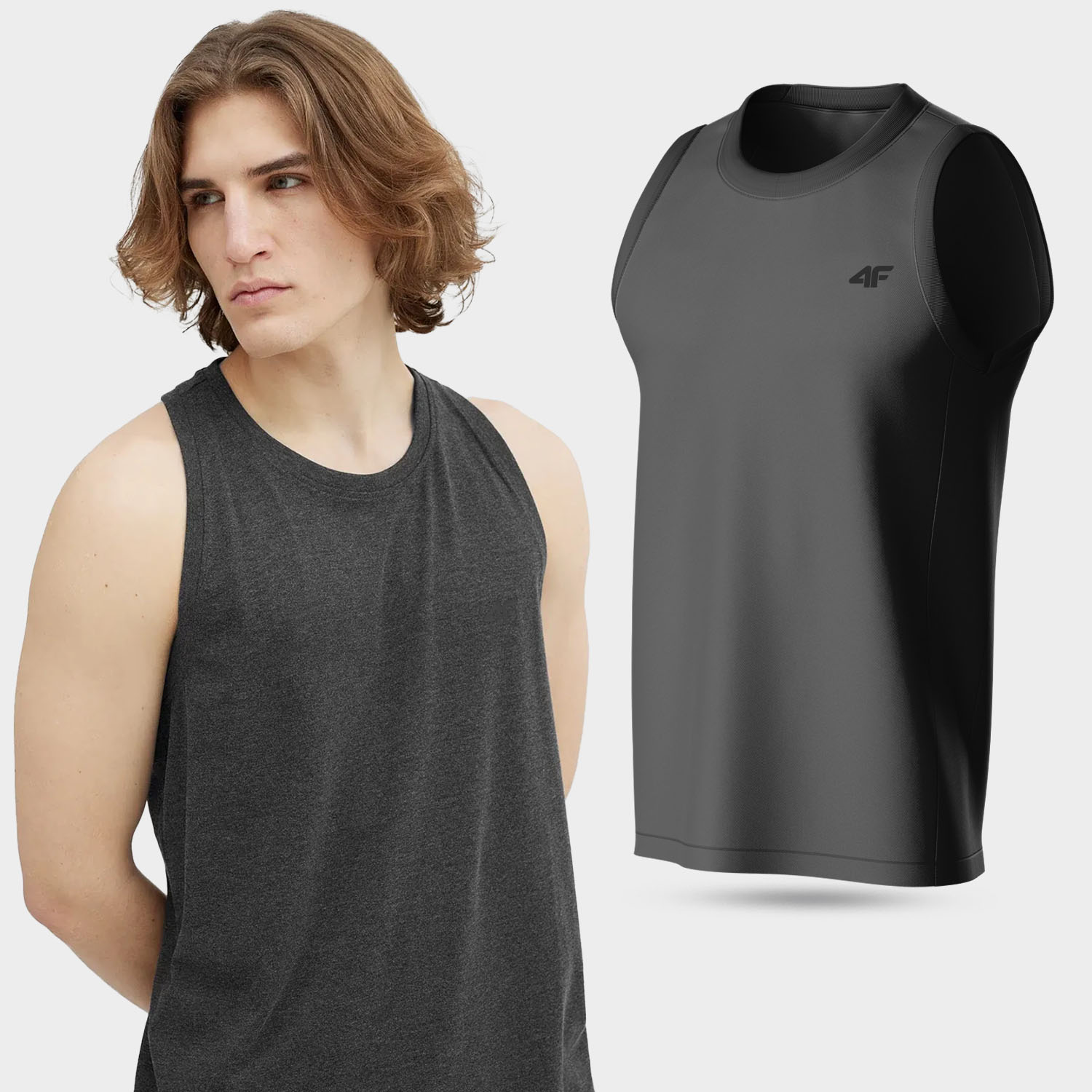 KOSZULKA MĘSKA 4F BEZRĘKAWNIK TANK TOP T-SHIRT BEZ RĘKAWÓW SS23M017 Marka 4F