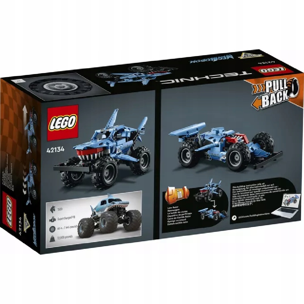 SUPER PREZENT LEGO MONSTER JAM MEGALODON LEGO TECHNIC PONAD 250el.+ ŚWIĘTA EAN (GTIN) 5905899845419