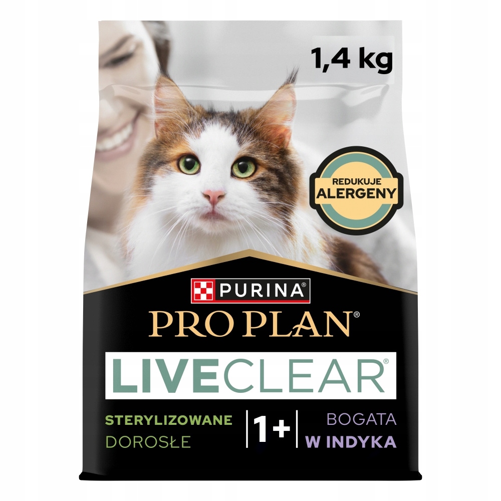 Levně Purina Pro Plan LiveClear Sterilised Adult 1,4kg Suché Krmivo Krůta Pro Kočky