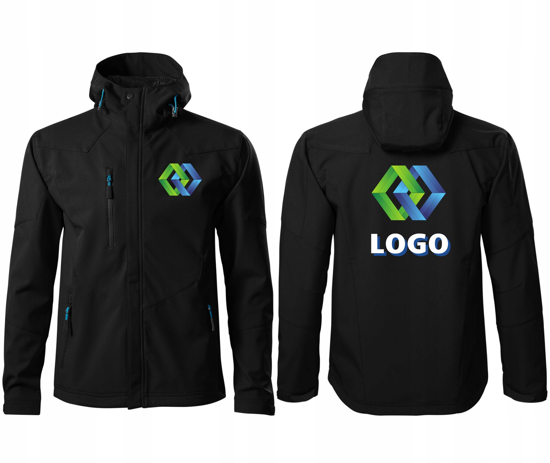 Voděodolná pánská softshellová bunda Malfini 531 3XL s vlastním potiskem loga firmy