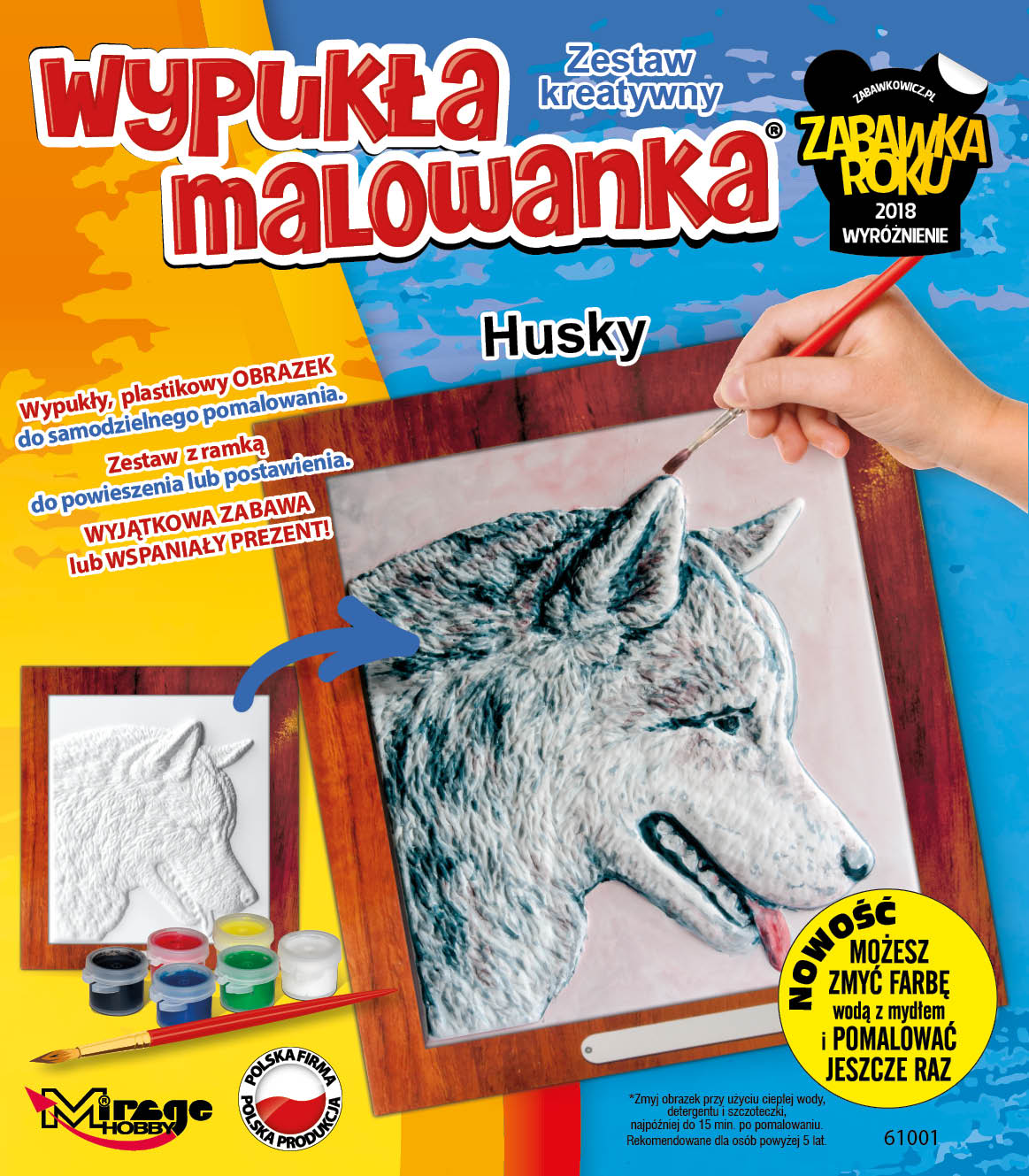 

Wypukła Malowanka Pies Husky Zestaw Kreatywny