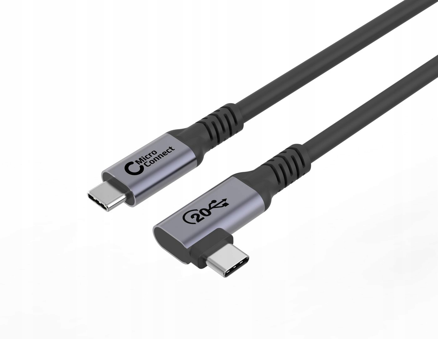 MicroConnect Premium kabel USB-C 3m 20Gbps, 100W, USB 3.2 Gen 2x2, kątowy,