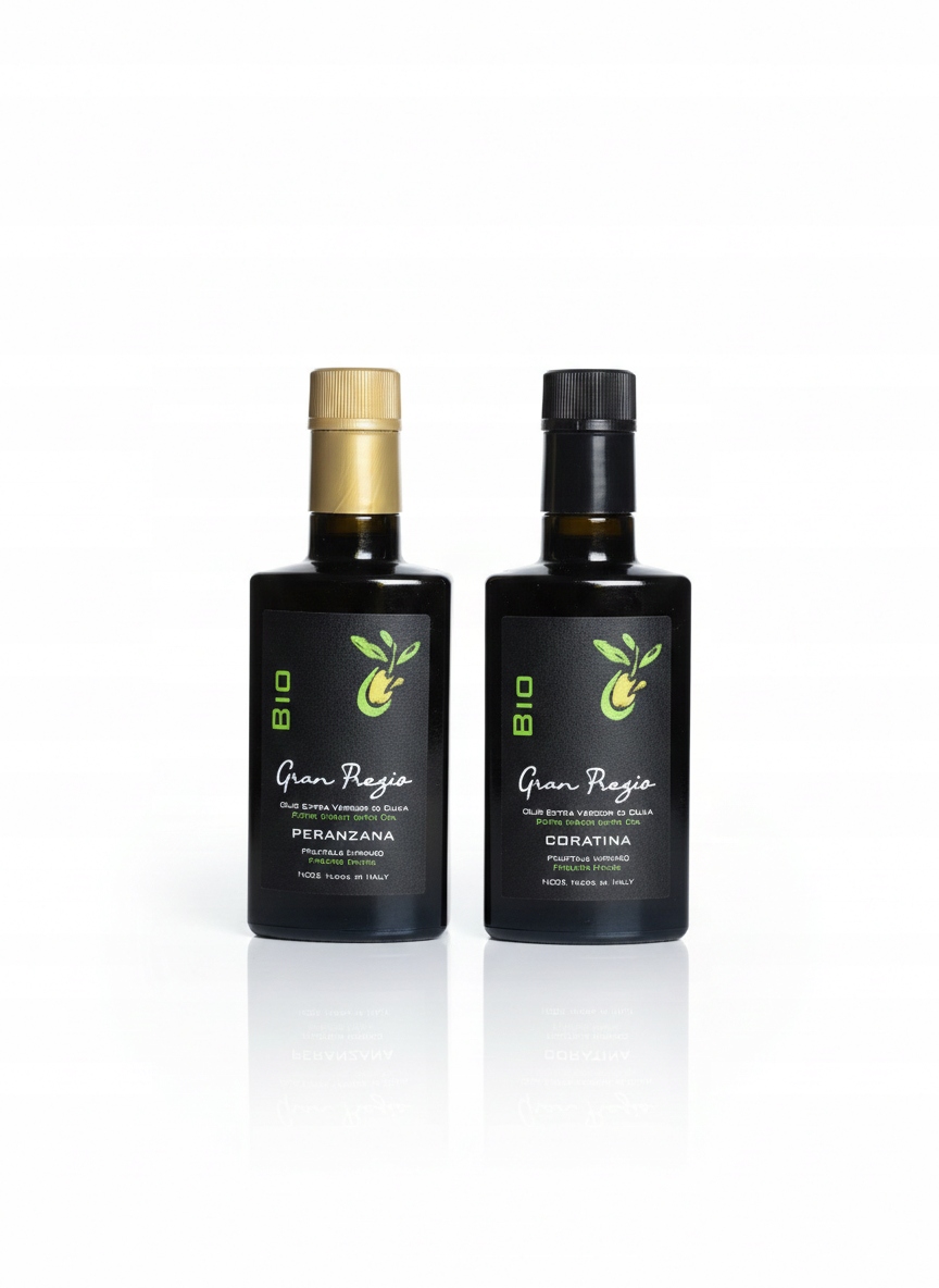 Zestaw Zdrowotny Oliwa Bio Wysokopolifenolowa Coratina Peranzana 2x 250ml