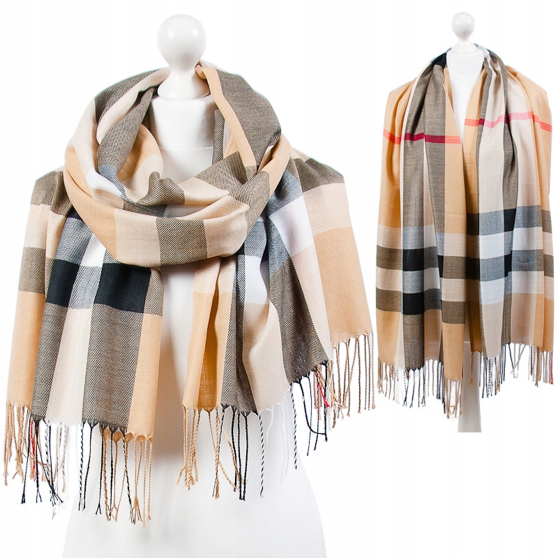 SZALIK Angielska Krata UK Stylowy SZAL APASZKA