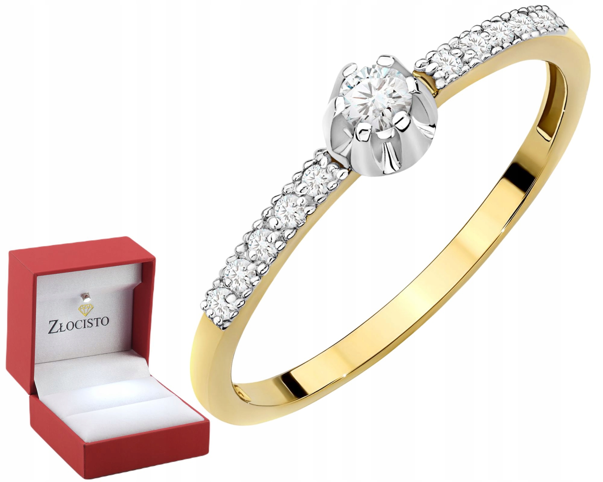 Zlatý Prstýnek S Brilianty Klasické Zlato 585 Dárek Gravírování