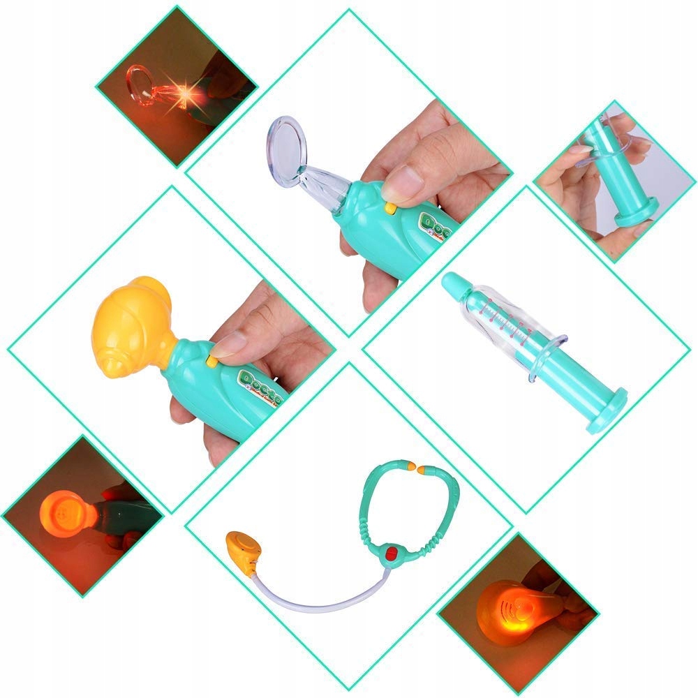 ZESTAW LEKARSKI MAŁY DOKTOR WALIZKA Światło Dźwięk + 80 naklejek GRATIS EAN (GTIN) 5905172327489