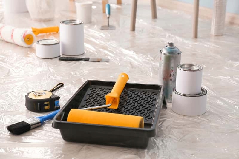 ANTYCHLAP Taśma malarska z folią 220cm x 20m Grubość 0.01 µm