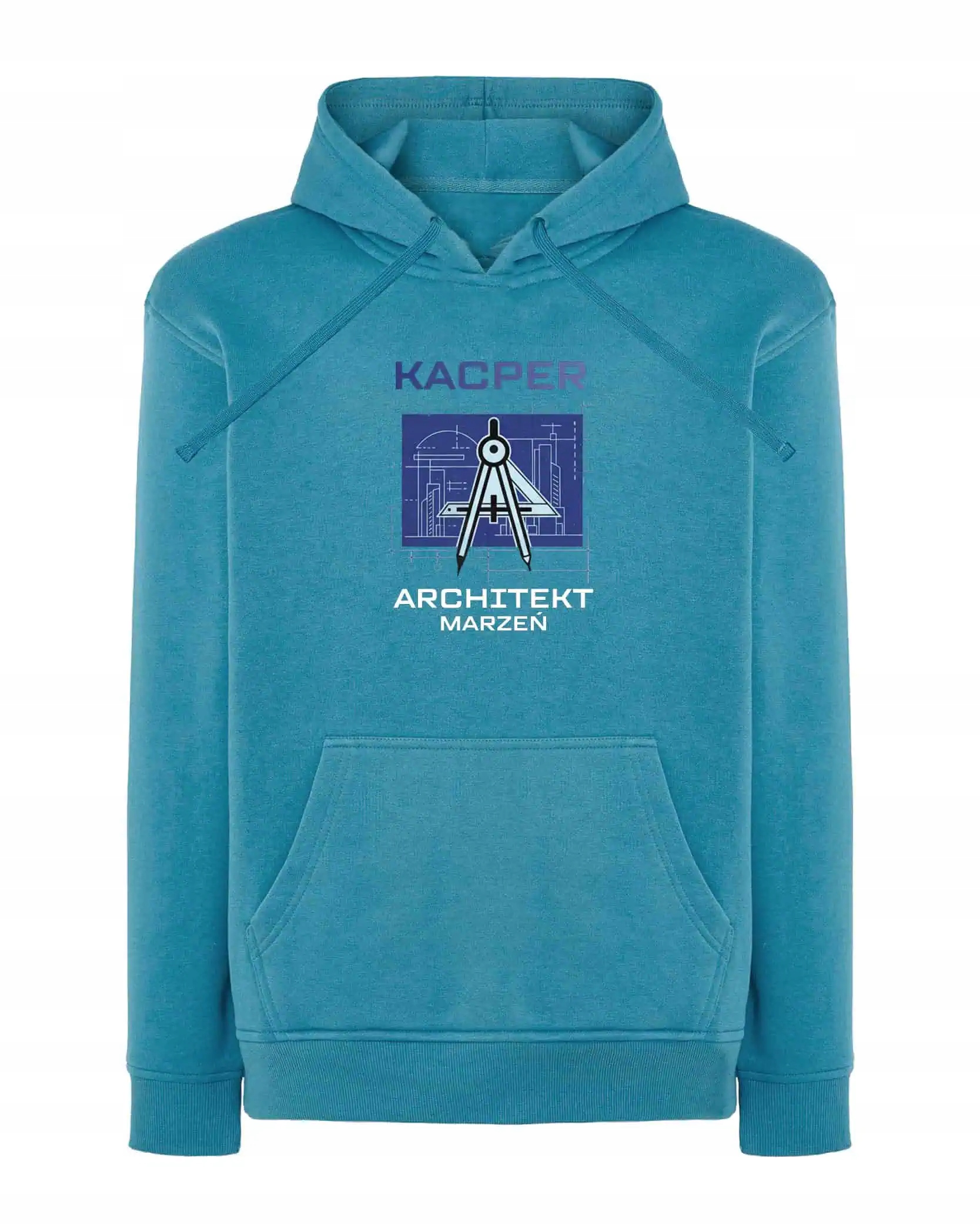 Mikina s kapucí Personalizovaná pro architekta Dárek Modrá XL