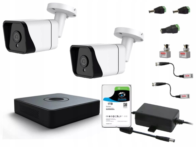 Monitoring FULL HD 2MPIX 2 kamery MAZI