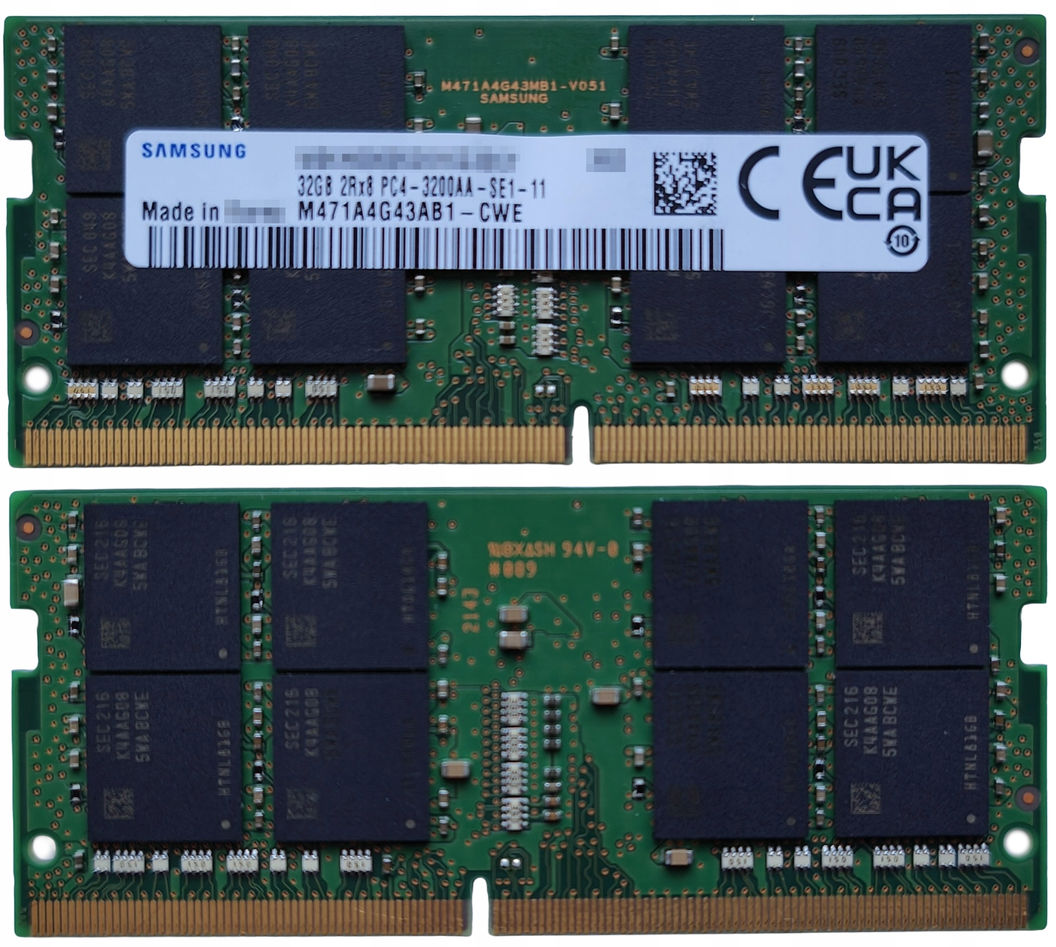 (n) 32GB 1*32GB Samsung DDR4 3200MHz 1,2V M471A4G43AB1-CWE