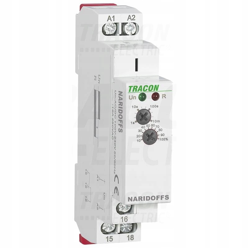 Relé zpožděného zapnutí, napěťový spínač Naridoffs Tracon