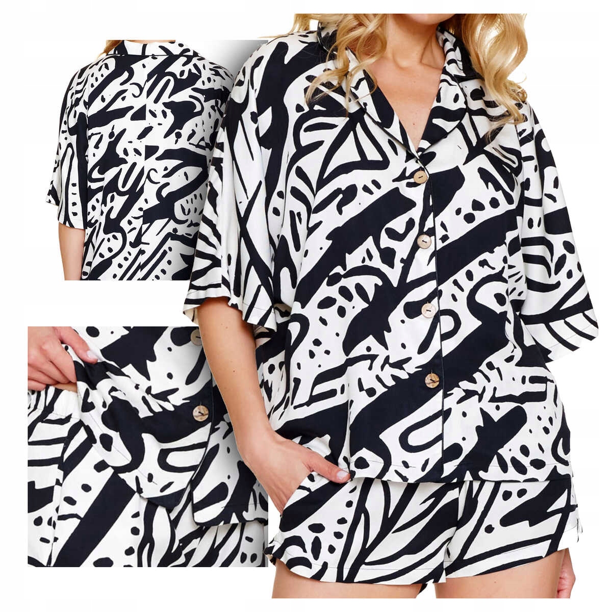 Doctor Nap Dámské pyžamo z viskózy s krátkým rukávem Pm 7310 la palma S