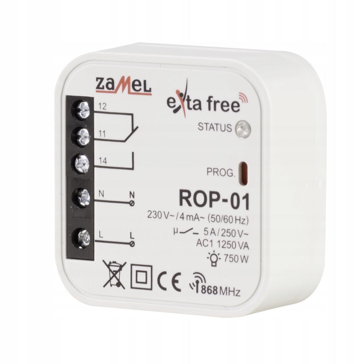 Rádiový ovladač Zamel ROP-01 Exta Free 1 Kanál No/nc