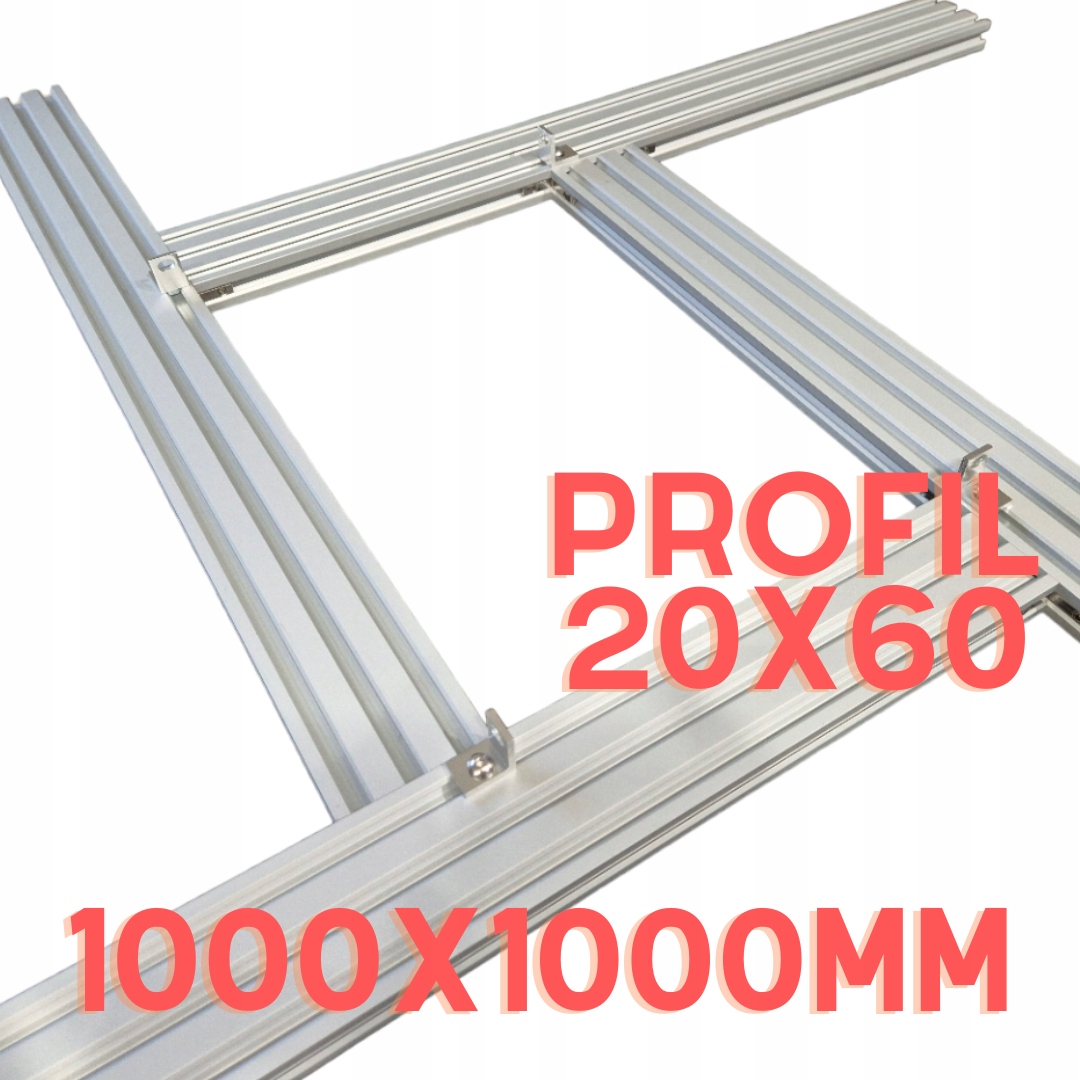 Univerzální nastavitelná šablona pro frézování 1000x1000 mm z profilu 20x60