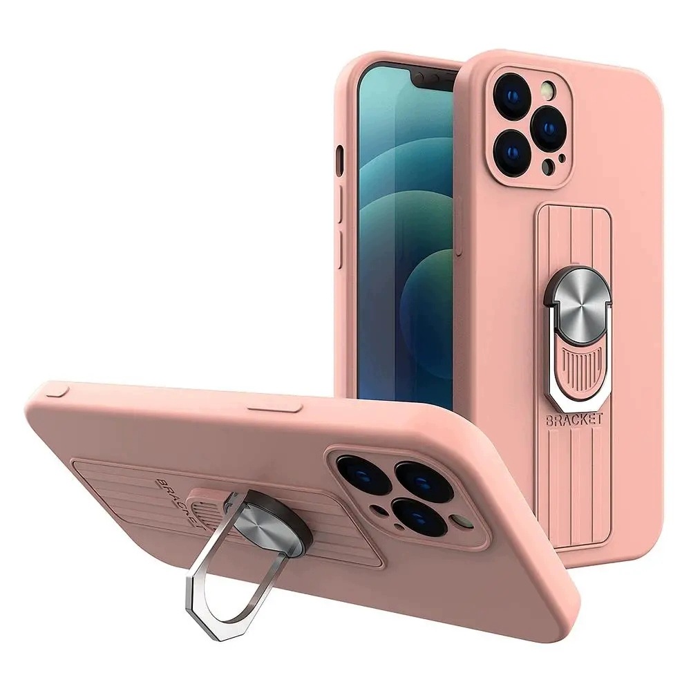 Ring Case silikonowe etui z uchwytem na palec i podstawką do Samsung A32