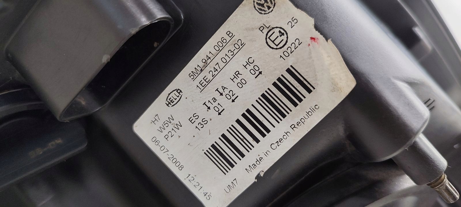 světlo předek přední pravá VW Golf plus