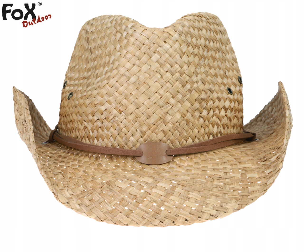 KAPELUSZ KOWBOJSKI SŁOMKOWY ze Sznurkiem Duży FOX Rozmiar uniwersalny