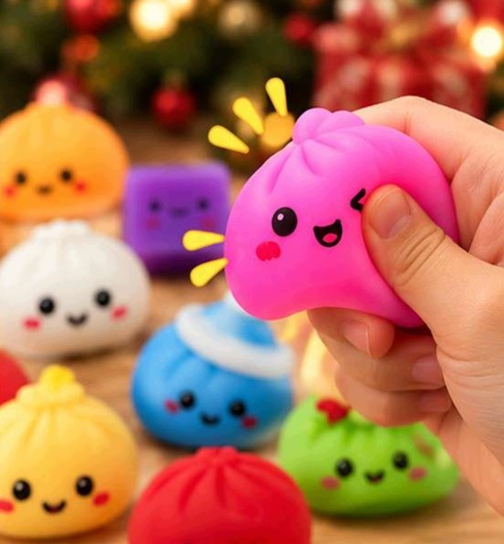Адвент-календарь Squishy Mystery Dumpling, 24 разноцветные мялки, от 3 лет — фото 2