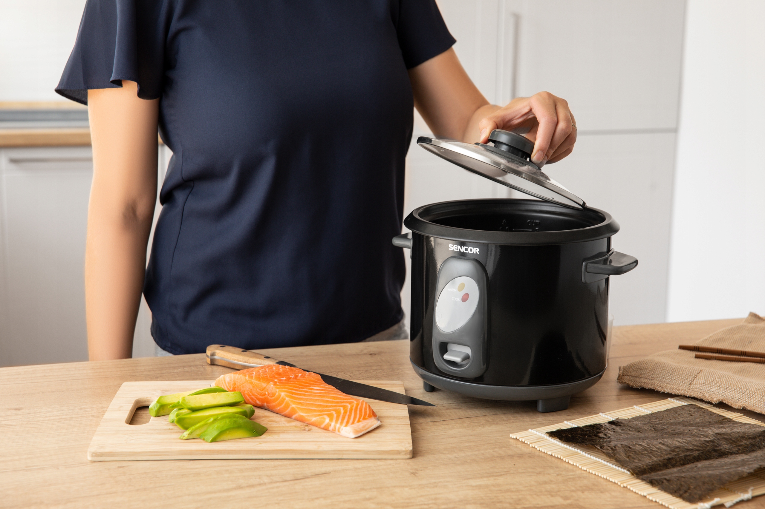 Garnek Do Ryżu Warzyw Parowar Sencor Keep Warm gotowanie na parze 1litr Pojemność 1 l