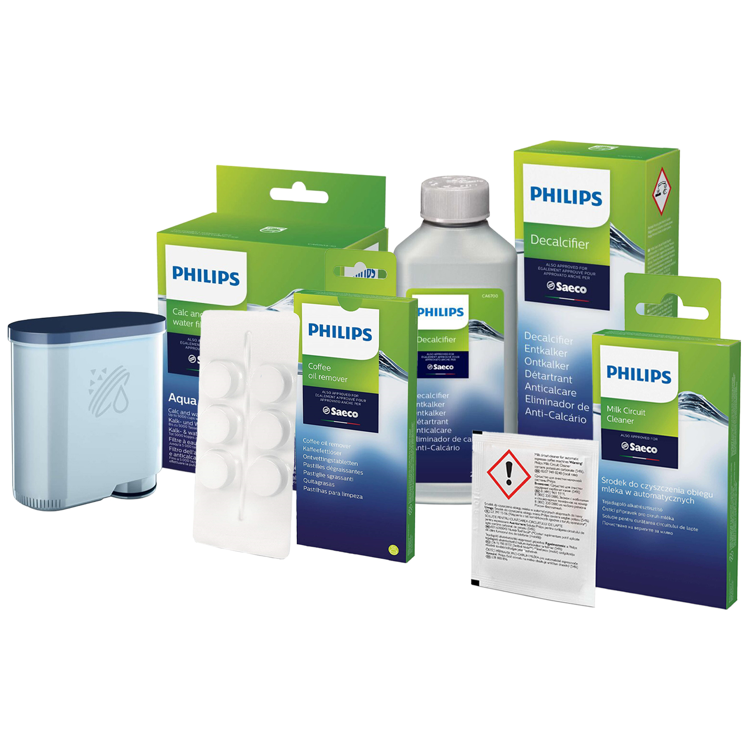 Filtr do kávovaru Philips AquaClean CA6903, odvápňovač, tablety, prášek