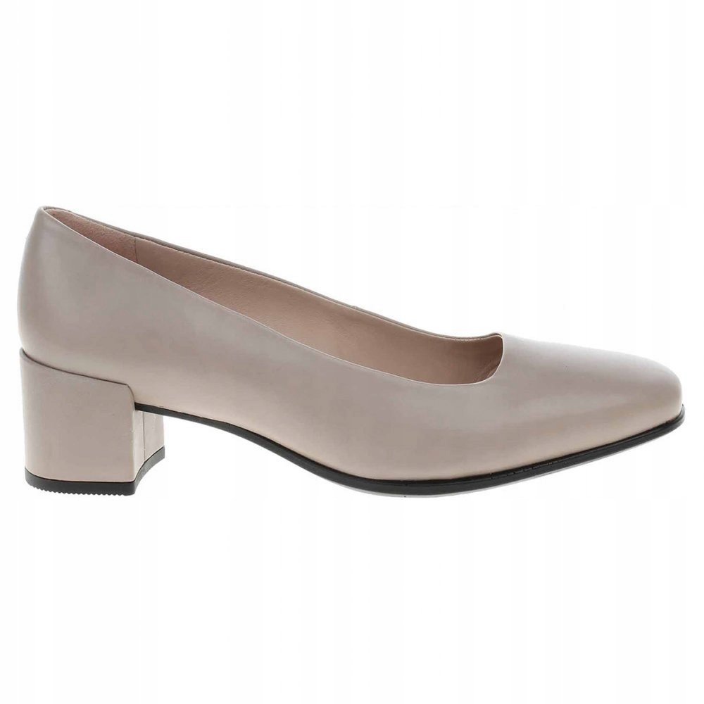 Ecco Béžové Lodičky Z Přírodní Kůže Na Podpatku 38 6CA