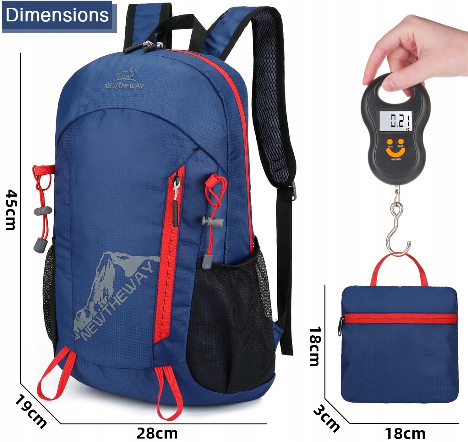 PLECAK SKŁADANY TURYSTYCZNY WOODODPONY OUTDOOR 22L Model 627