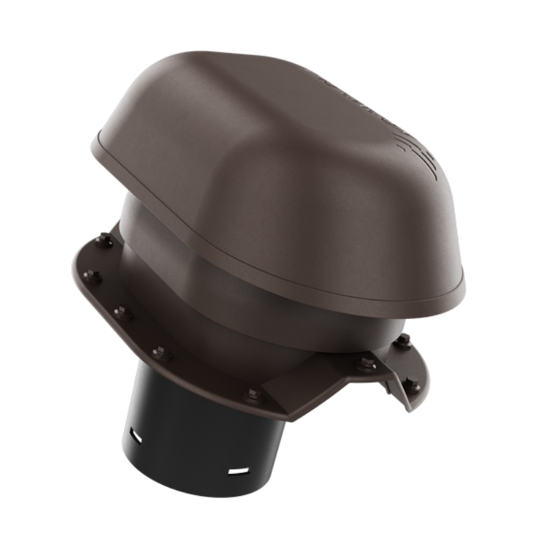 Větrací komín fi125 Trapez T35 Tmavě Hnědý 8019