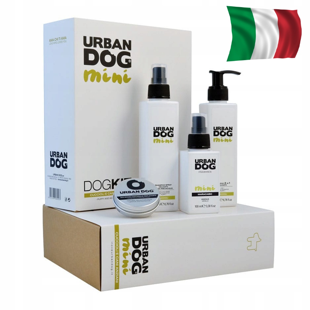 Urban Dog Mini Dogkit Šampon parfémový balzám Komplet pro štěňata seniorů