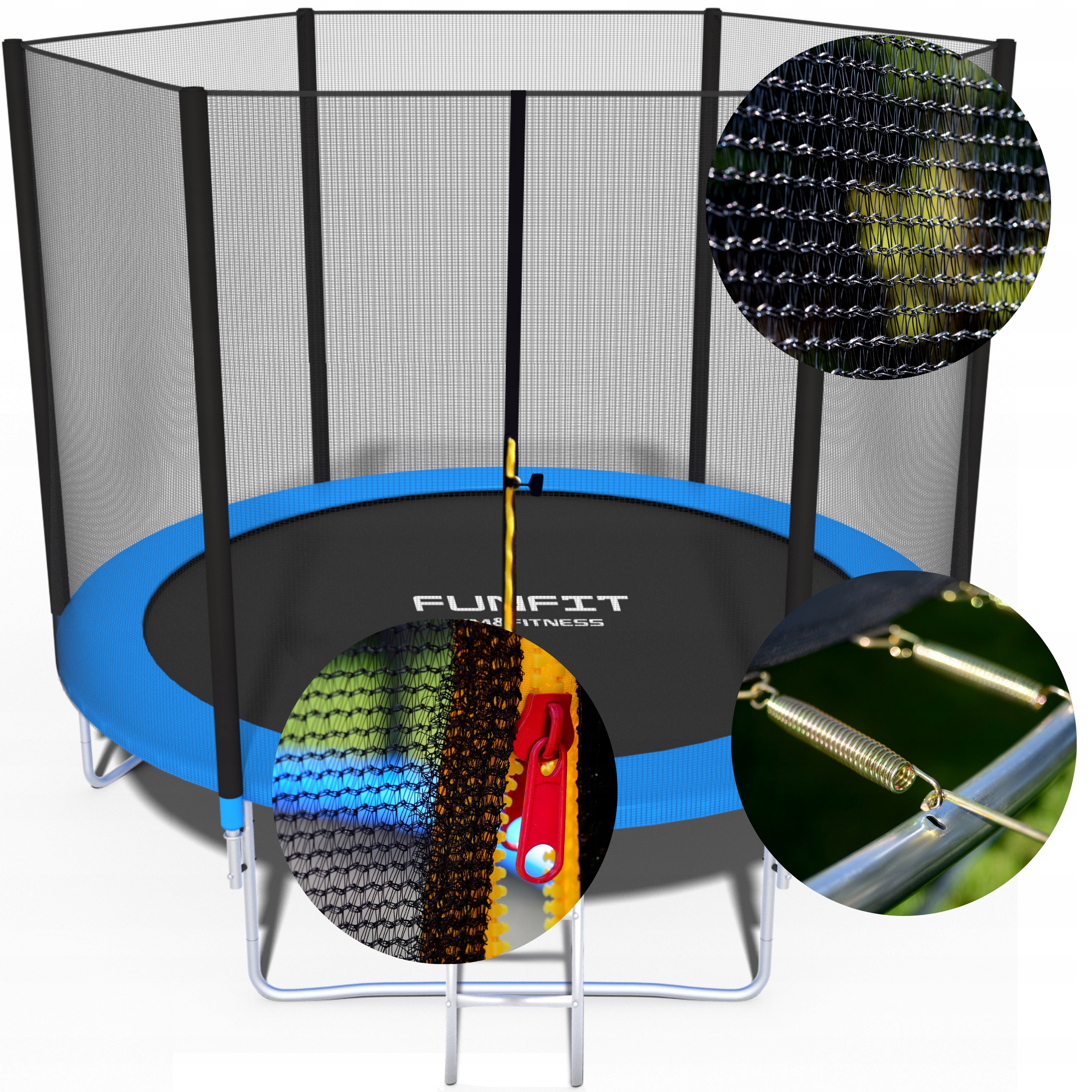 TRAMPOLINA OGRODOWA 252CM 8FT SIATKA + DRABINKA FUNFIT Marka Funfit