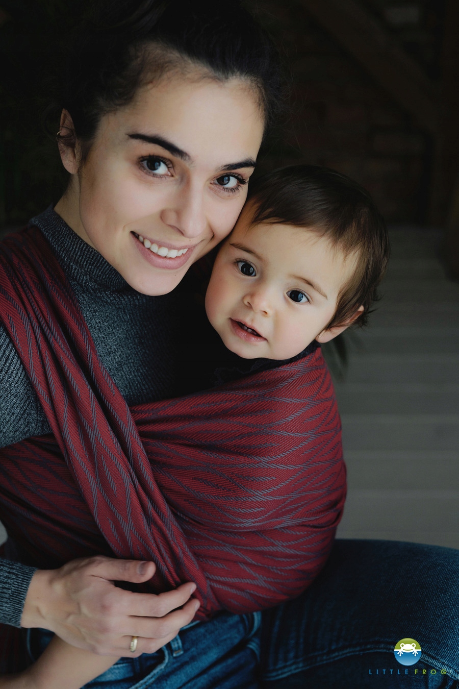 Chusta tkana Little Frog - Burning Flames