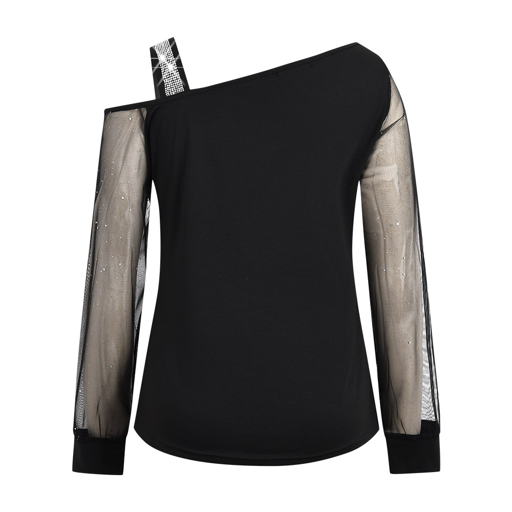 Bluzka damska z błyszczącymi ozdobami serca 36 S Rozmiar 36