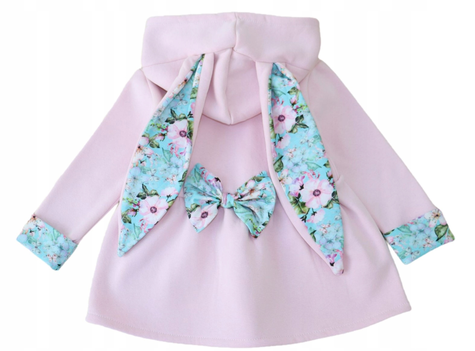 

Różowy płaszczyk 116 Królik z uszkami płaszcz