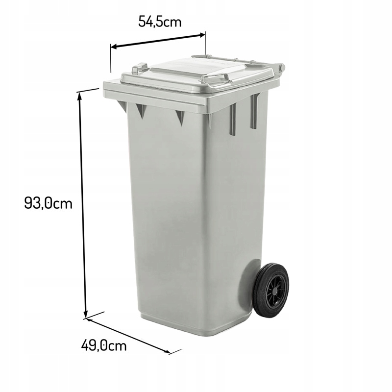 Kosz na śmieci odpady komunalne 120l WEBER szary Marka Weber