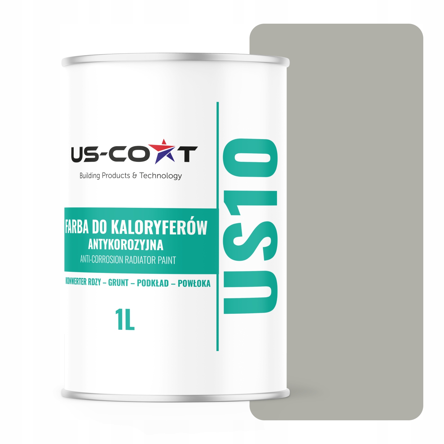 Barva pro radiátory Antikorozní Odolná 1L Lesk Šedá Achátová 3v1