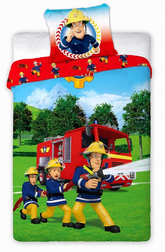Detské obliečky Požiarnik SAM 160x200 cm stráž