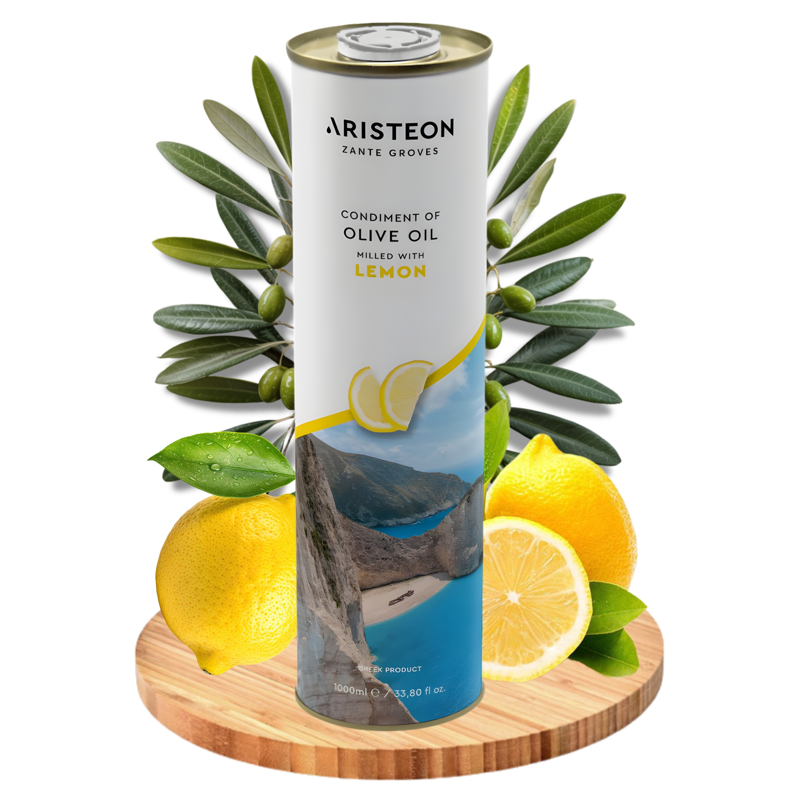 Levně Extra panenský olivový olej s citronem 1 l Řecký Aristeon Nefiltrovaný