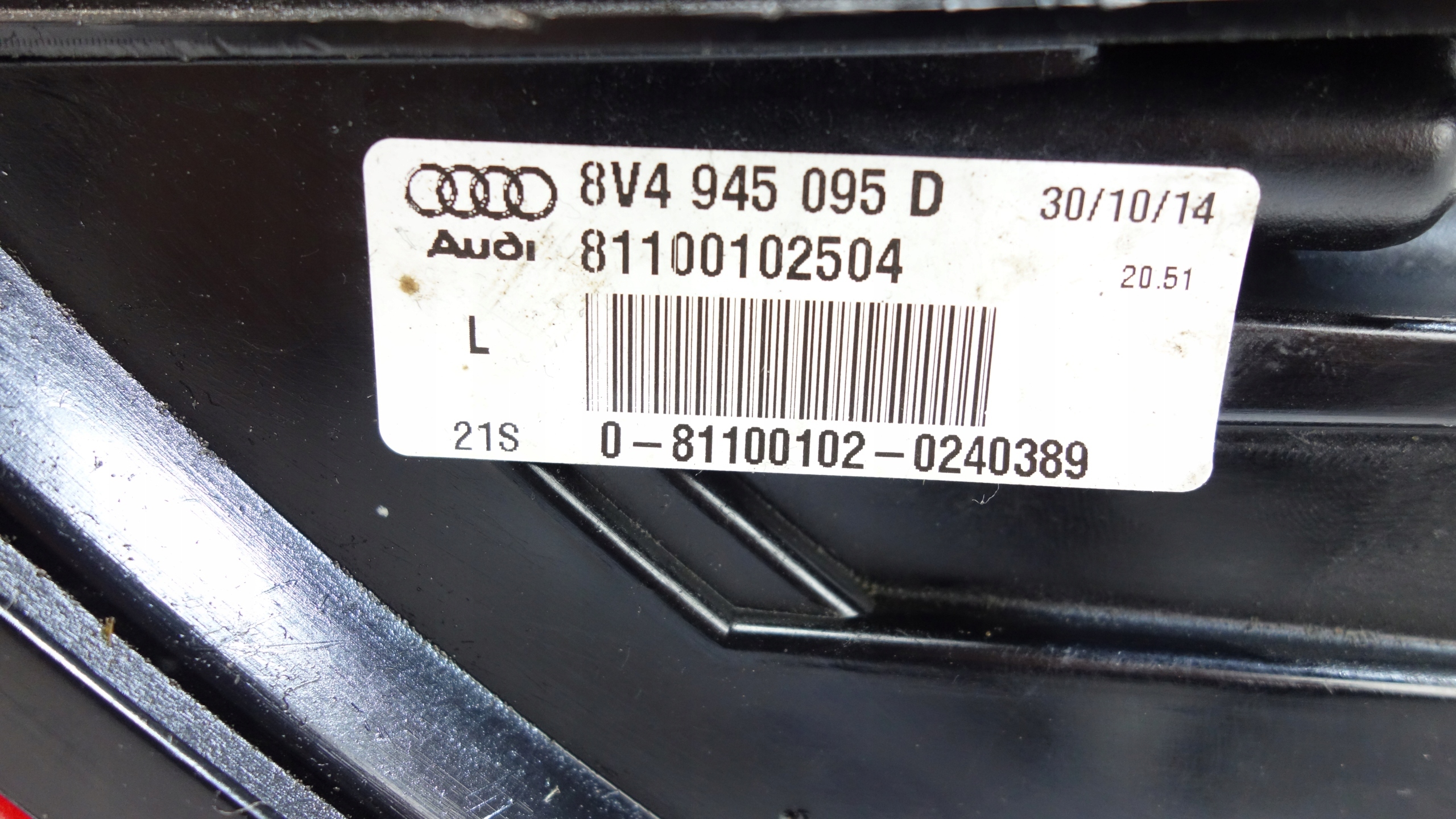 AUDI A3 SPORTBACK 2013- LED light left rear part left rear 8V4945095D