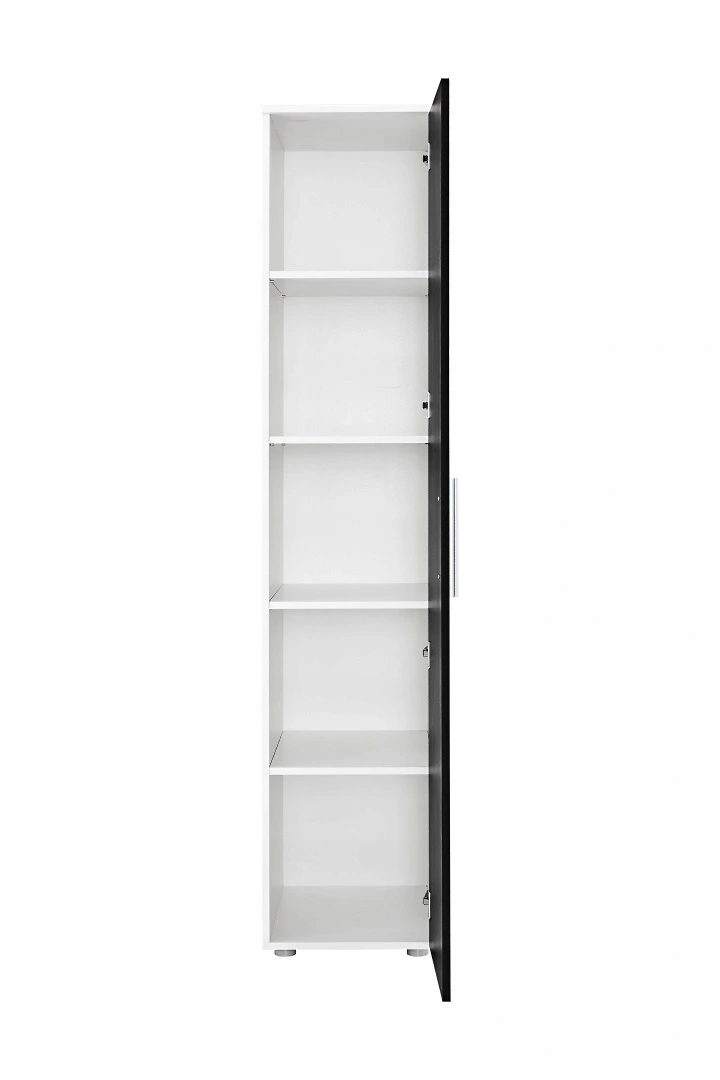 SŁUPEK SZAFA WYSOKI POŁYSK POJEMNY PÓŁKI REGAŁ BIAŁY POŁYSK 40 cm Marka Concordia