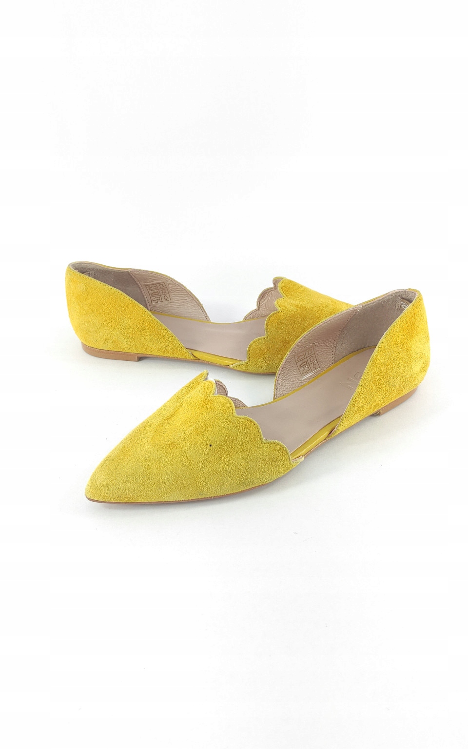 M13099 LA5 BALERINY ŻÓŁTE SKÓRA ZIGN 36 Wzór dominujący bez wzoru