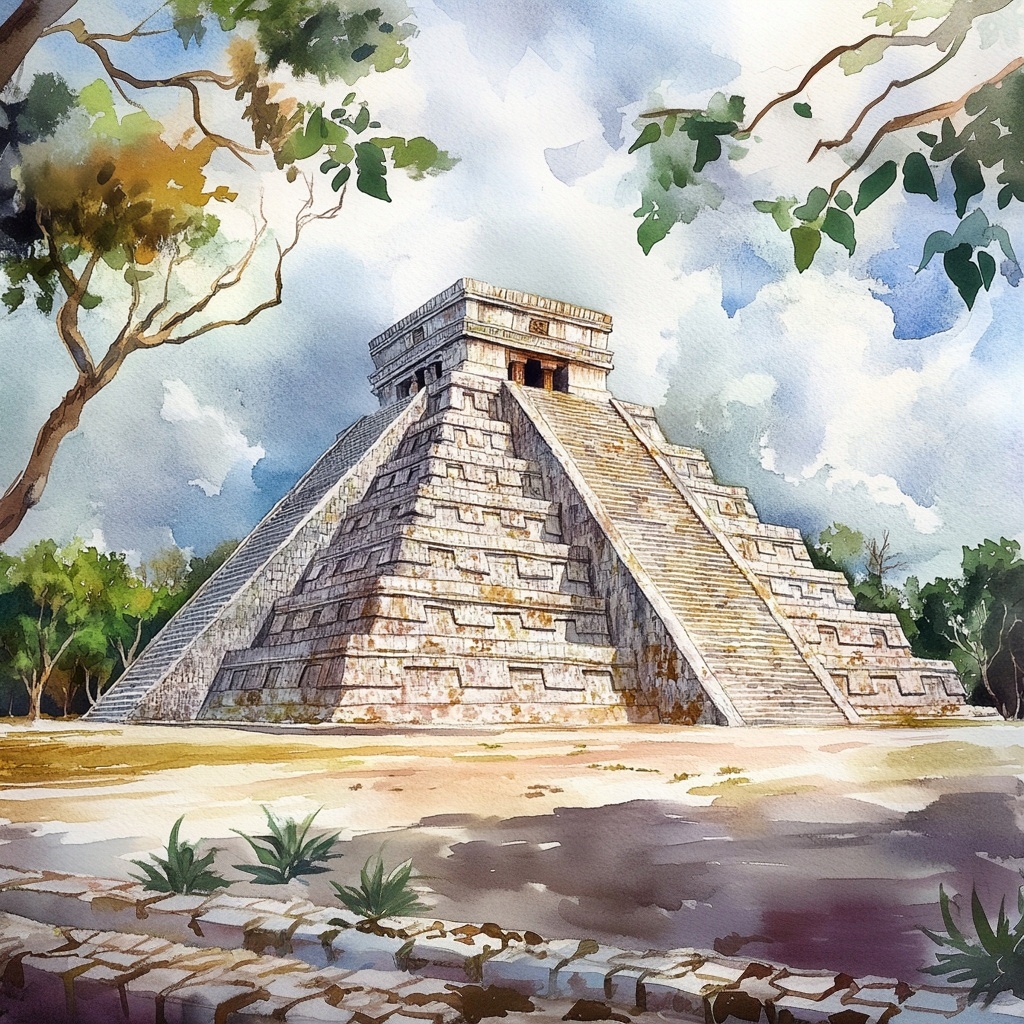 Obraz Na Plátně Canvas Historie Mexiko Pyramida Mayové Chrám 80x80