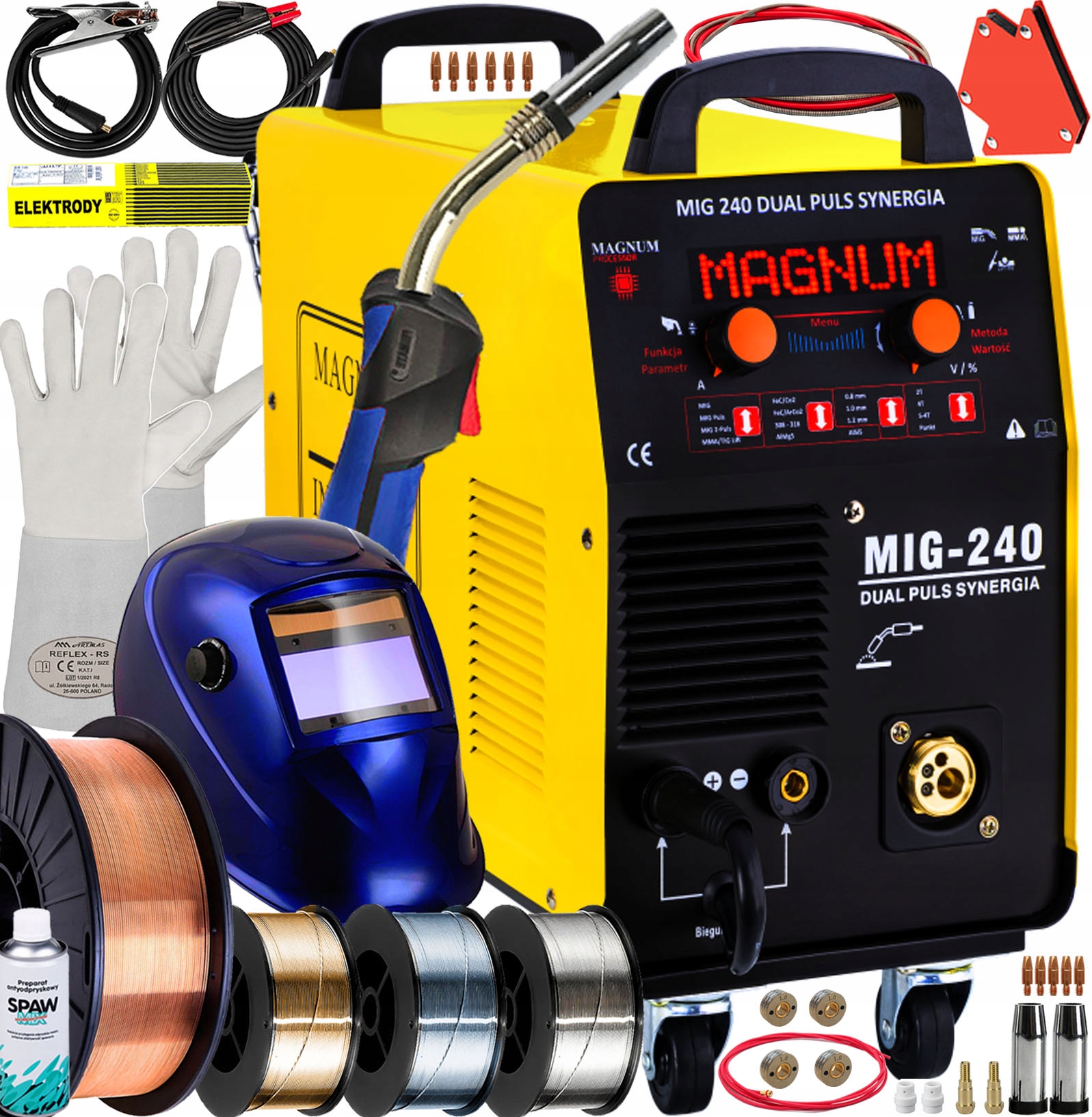SPAWARKA MIGOMAT MAGNUM 240 DUAL PULS SYNERGIA TIG