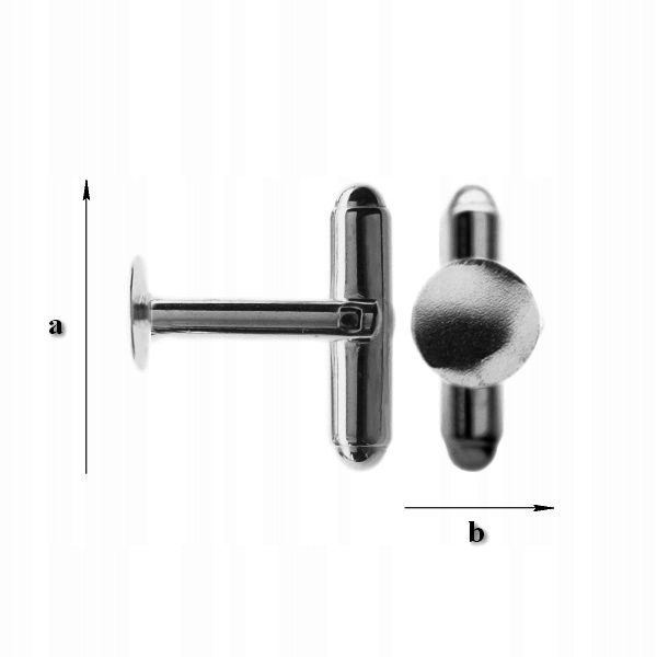 MTBP-8 Manžetové knoflíčky pro vkládání Rhodiované