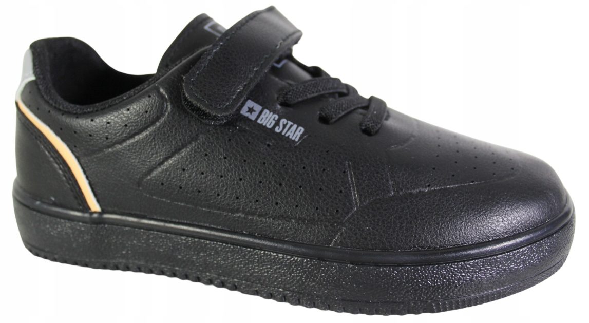 Trampki Dziecięce Big Star z Eko Skóry na rzep OO374004 R.35 Czarne