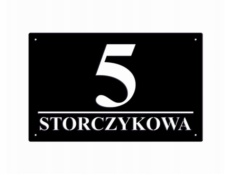 Číslo Na Domov Tabuľa Adresa Ulica Oceľ 2 mm 48x30 cm