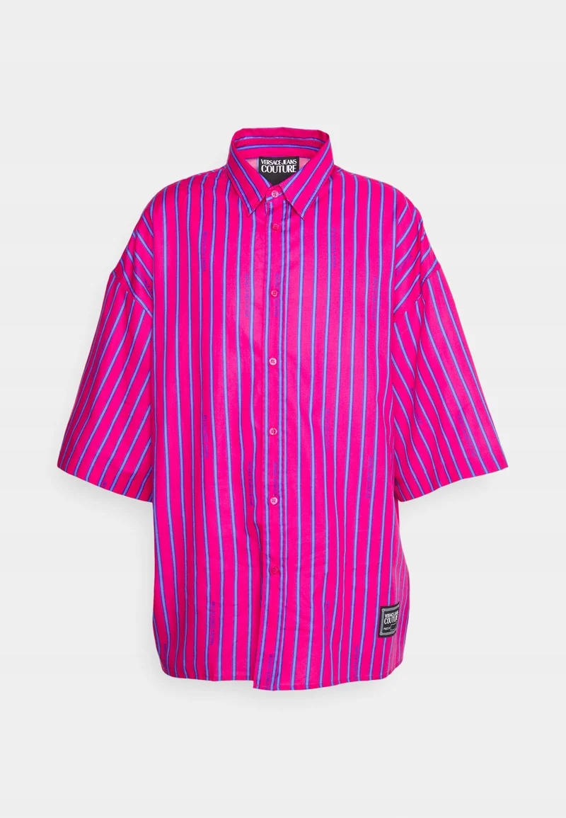 Džíny Versace Couture, pruhovaná bavlněná košile