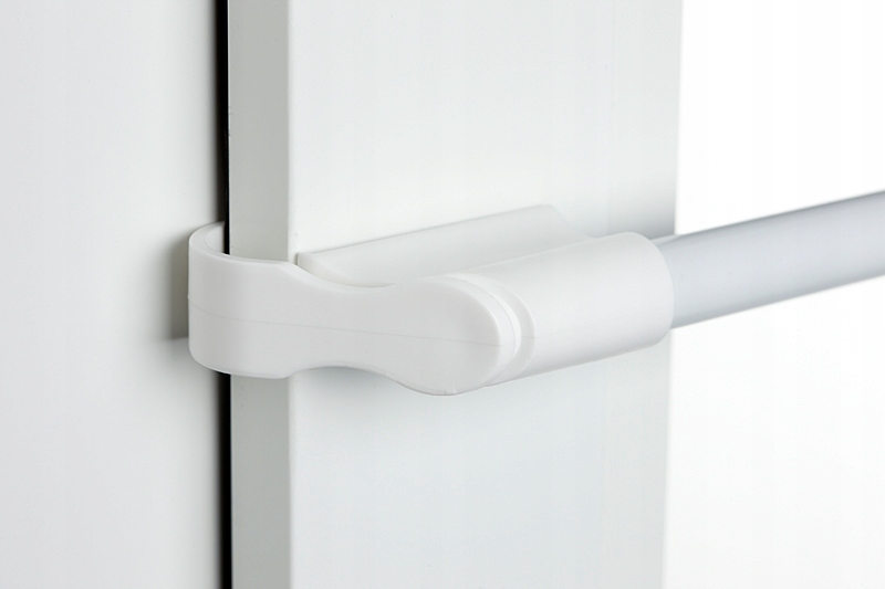 Mini karnisz teleskopowy rozsuwany SPRING Zazdrostka 45-75 cm Kolor biały srebrny