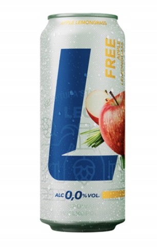 Levně LECHFree Pivonealkoholické s příchutí jablka a citronové trávy 24 x 500 ml kauce